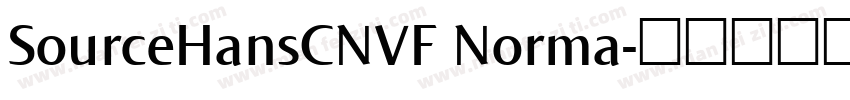 SourceHansCNVF Norma字体转换